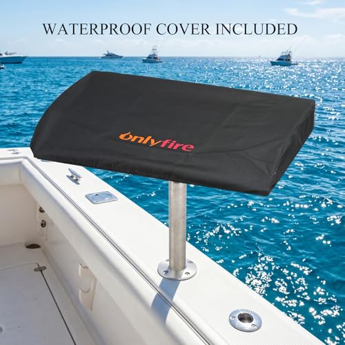 20" Boat Cutting Board, Fishing Filet Table with Tool Holders, CT607 | with Rod, Stainless Steel Ruler, Knife Slots, Plier Storage, Hooks & Cover, for Fishing Boat, Pontoon Boat, Yacht