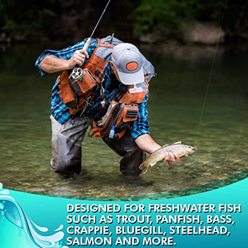 Bead Head Trout & Salmon Eggs, 12 Fly Fishing Lures in Size 12 - Streamer & Steelhead Flies - color: Peach (6pc)