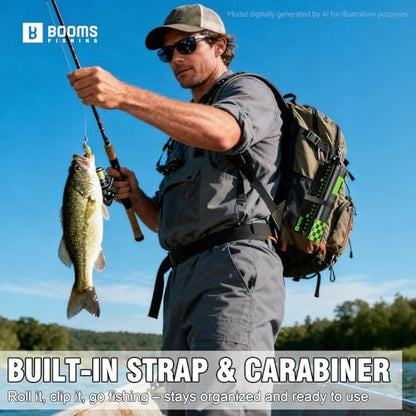 Booms Fishing 59" Fish Ruler: Foldable Fishing Ruler - Waterproof Fish Measuring Tape with Bump Board - Saltwater Fishing Measuring Tool for Angler, RL4 Green with White - color: Green with white