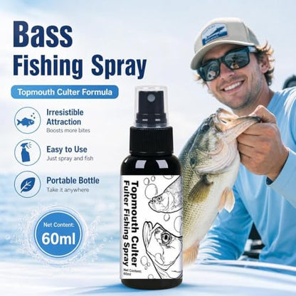 Fish Attractant Spray for Fishing Bait or Lure,Concentrated Fish Attractant Liquid - Fast-Acting Red Worm Formula Scent Bait Additive for Freshwater,Highly Effective Lure Enhancer for Lakes &Rivers