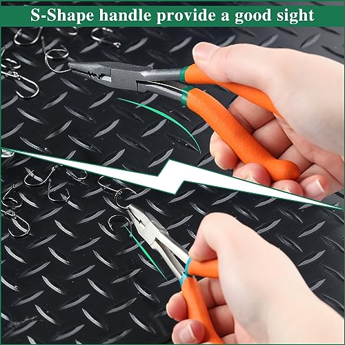 8 Inch Pistol Grip Multi-Function Fishing Pliers with Line Cutter, Hook Remover, Crimper, Split Ring Opener, Aluminum Pipe Crimper, Non-Slip Handles, Saltwater Resistant - style: 8"-Pistol Grip
