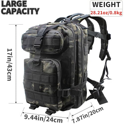Lightweight Fishing Tackle Backpack Professional Water-Resistant All-in-One Rod Holder & Gear Storage - color: C-black