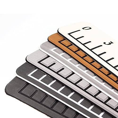 Fish Ruler for Boat 39 Inch EVA Foam Strong Adhesive Backing Stain Resistant Easy to Clean Fishing Measuring Tape Dark Gray White