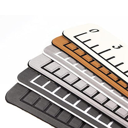 Fish Ruler for Boat 39 Inch EVA Foam Strong Adhesive Backing Stain Resistant Easy to Clean Fishing Measuring Tape Dark Gray White