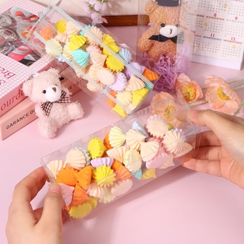 100 PCS Clear PET Plastic Storage Boxes Transparent Present Box Empty Containers Rectangle Cube Candy Chocolate Cookies Treat Case for Christmas,Wedding,Party,Baby Shower (100, 2.5x2.5x7 Inch) - size: 2.5x2.5x7 Inch