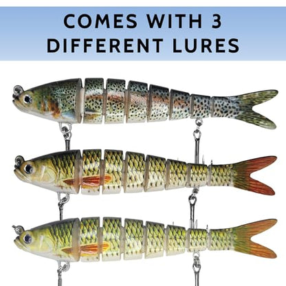 DMSE Fishing Lures for Bass Trout Crappie, Lifelike Swimbait Soft Plastic Baits with 3D Realistic Eyes, Slow Sinking Action for Freshwater and Saltwater Fishing Gifts for Men