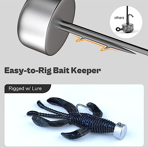 Ned Rig Jig Heads, 20 Pack Finesse Mushroom Jig Hooks Kit for Bass Fishing 1/16 3/32 1/8 3/16oz - style: 3/32oz, 20 Packs