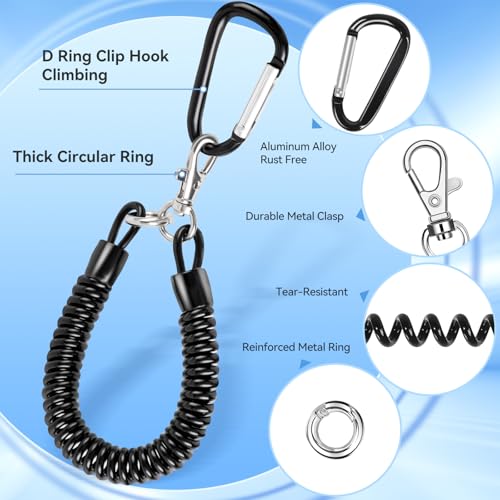 SHANSHUI Phone Lanyard Tether, Stretchy Phone Strap Patch Anchor Outdoor Climbing Hook Compatible for Most Smartphones - color: Tpublack
