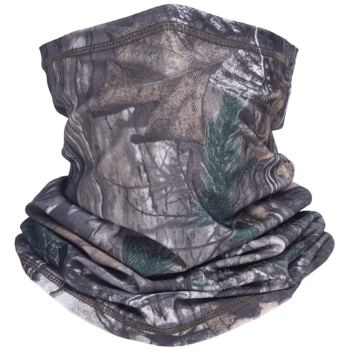 Camo Face Mask & Neck Gaiter - UV Sun Protection, Cooling for Men & Women - Hunting, Fishing, Cycling, Hiking - color: Camo B