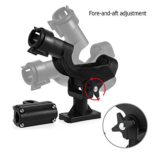 Fishing Rod Holder Boat Rod Holder Large Clamp Opening 360 Degree Adjustable Fishing Rod Racks Fishing Pole Holder for Kayak Boat Dock