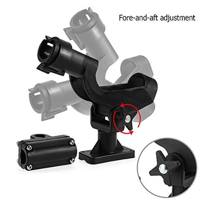 Fishing Rod Holder Boat Rod Holder Large Clamp Opening 360 Degree Adjustable Fishing Rod Racks Fishing Pole Holder for Kayak Boat Dock