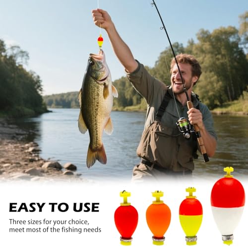 Fishing Bobber Slip Bobbers for Fishing 15 Pcs Foam Snap Weighted Floats Set Bobbers Fishing Tackle Accessories Fishing Supplies - color: F-Weighted Colorful-16pcs