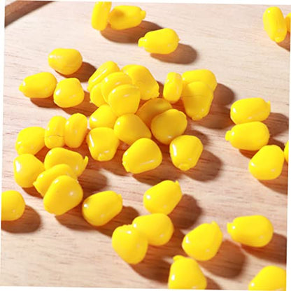 BESPORTBLE 50pcs Artificial Corn Fishing Lures Simulation Floating Baits Sweet Scent for Carp and Bass Fishing Freshwater and for Fishermen