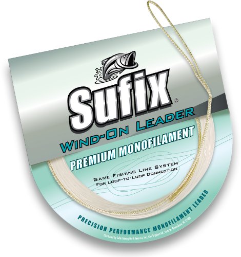 Sufix Wind-On Premium Monofilament Leader Fishing Line, 11 Yds. - Clear