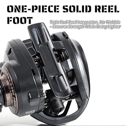 Baitcasting Fishing Reel – Lightweight Micro Baitcaster with Metal Spool, 7.2:1 High Speed Gear Ratio, Smooth Drag, Anti-Backlash Design for Lure & Ultralight Fishing