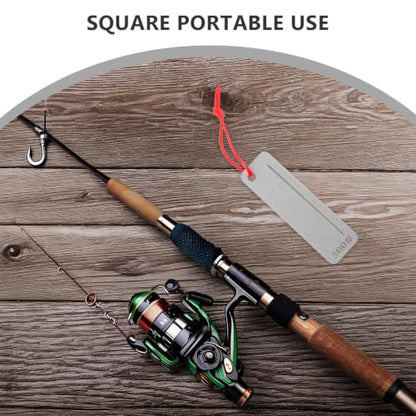 Mini Fish Hook for Fishing Hooks and Knives Sharpener Tool with Diamond-plated Iron Roller Sharpening Stone, Lightweight and Multifunctional for Outdoor Activities and Camping
