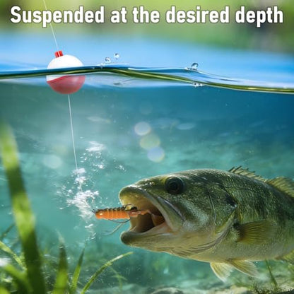 Dr.Fish 20 Pack Fishing Bobbers, Snap on Fishing Floats Hard ABS Spring Float Push Button Bobber for Trout Bass Crappie Freshwater - color: Green/Chartreuse, size: 1.0 inch