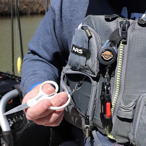 YakAttack Dual Fishing Tool Retractor - Style Options | Secure Clip-On with 360° Swivel | Heavy-Duty, Corrosion-Resistant for Saltwater & Freshwater | Fly Fishing Zinger Retractor - style: Twin 18" Nylon Cables