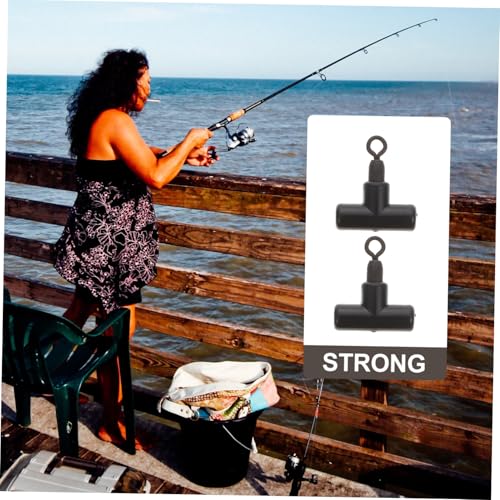 Mikinona 15pcs Shaped Fishing Rolling Rings Heavy-Duty Swivel Connectors Fishing Tackle Accessories for Saltwater and Freshwater Anglers