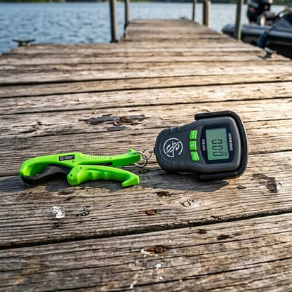 Googan Squad Digital Fish Scale with Lip Grip, 55 lb Capacity, Bright Digital Display and Batteries Included for Bass, Catfish and Saltwater Anglers - style: Digital Fish Scale