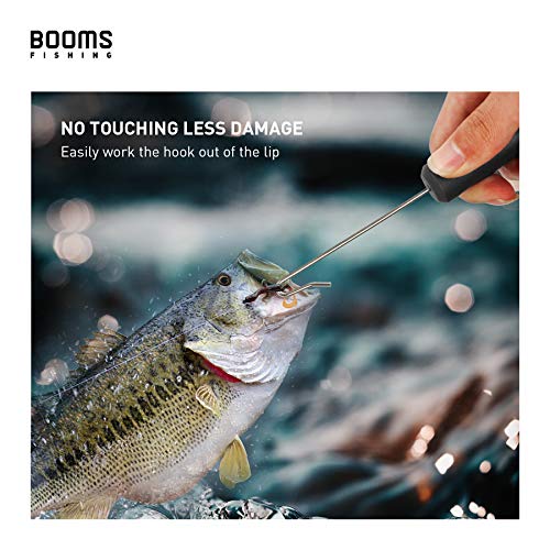 Booms Fishing R05 Fish Hook Remover, Dehooker for Saltwater and Freshwater, 7 inch Fish Hook Quick Removal Device, Portable Fish Accessories and Tools, 2pcs - color: Black, 2pcs