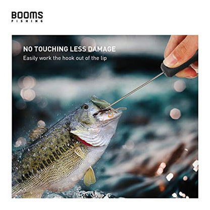 Booms Fishing R05 Fish Hook Remover, Dehooker for Saltwater and Freshwater, 7 inch Fish Hook Quick Removal Device, Portable Fish Accessories and Tools, 2pcs - color: Black, 2pcs