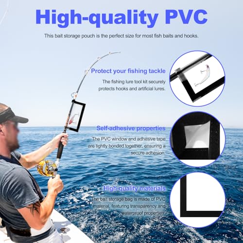 8 Packs Clear PVC Fishing Lure Covers Protector, Rod Lure Wrap Shield, Fishing Hook Covers Sleeves for Rod Bait Pole Tackle Storage