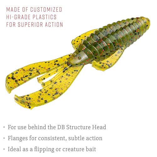 Strike King Rage Bug Fishing Lure, Soft Plastic Grub, Unique Design, Subtle Action - color: Watermelon Seed with Red Flake, size: 3"