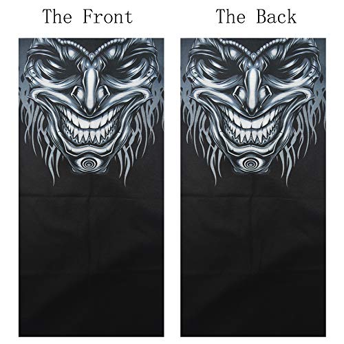 Obacle Neck Gaiter Face Mask Bandana for Dust Wind Sun Protection for Men Women - color: Skull Beard V Teeth