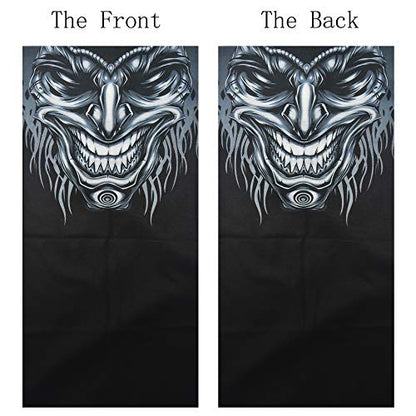 Obacle Neck Gaiter Face Mask Bandana for Dust Wind Sun Protection for Men Women - color: Skull Beard V Teeth
