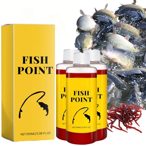Concentrated Fish Attractant Liquid, Red Worm Formula Fishing Scent Bait Additive, 100ml Fish Point Liquid for Freshwater Fishing Trout Panfish - color: 3PCS