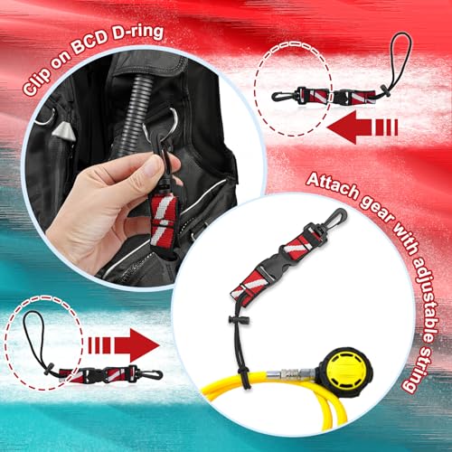 2Pack Scuba Lanyard Clip + Scuba Mesh Gear Bag