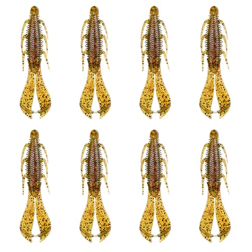 6th Sense – Bodega Craw 3.5 Soft Plastic Craw, Finesse Bass Fishing Lure for Flipping, Pitching, and Jig Trailers – Made in the USA - color: Watermelon Red