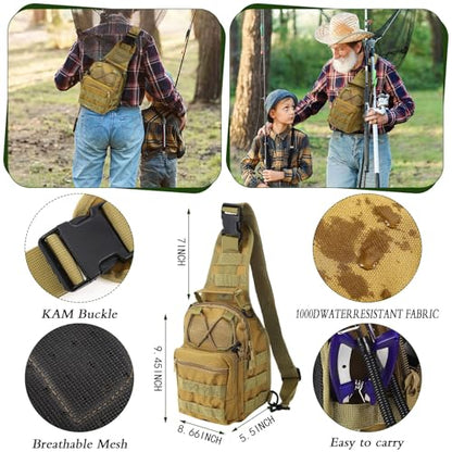 Gemscream 393 Pcs Fishing Tool Kit Fishing Backpack with Tackle Boxes Included Pliers Gear and Equipment Bait Rigs Fish Lip Gripper Lure Gear Kit Fish Hooks Remover Tools - color: Khaki