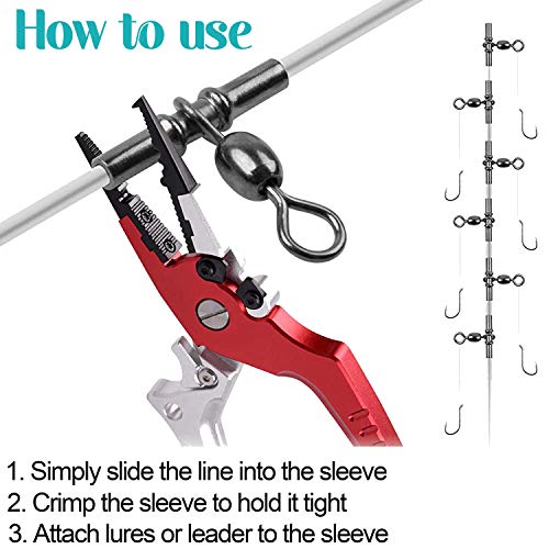 AGOOL Fishing Sleeves Swivels 3 Way Swivel Cross Line Crane Swivel Heavy Duty Brass Triple Swivels for Deep Drop Rigs Saltwater Fishing Tackle Accessories