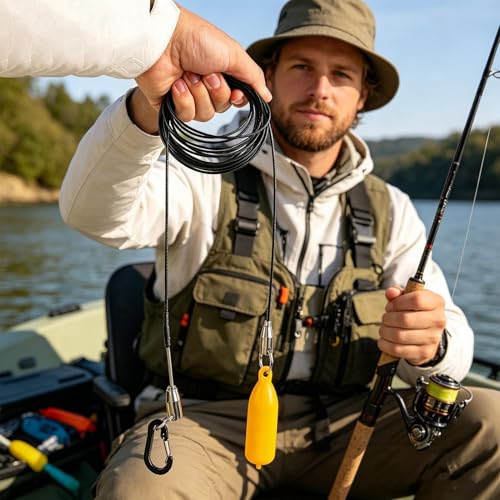 Stringer Fishing Stainless Steel Rust Proof Heavy Duty | Kayak Fishing Wading Stringer for Outdoor Kayak Shore Boat Pier Anglers Fishermen Father - color: 6 meters