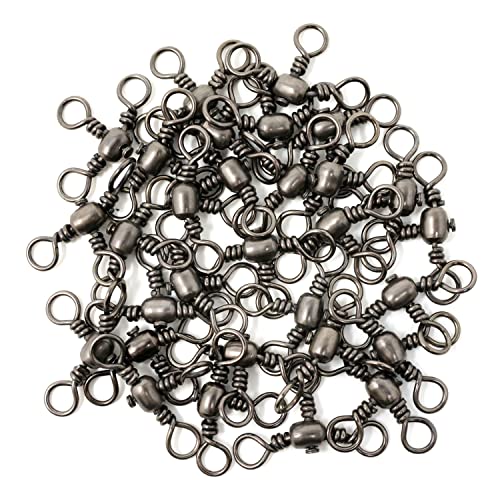 Honbay 30PCS 3# Cross Line Barrel Stainless Steel Swivels 3 Way Swivel Fishing Crossline Swivels Three Way Fishing Swivels Fishing Tackle Fishing Rig Saltwater Freshwater T-Turn Fishing Line Connector