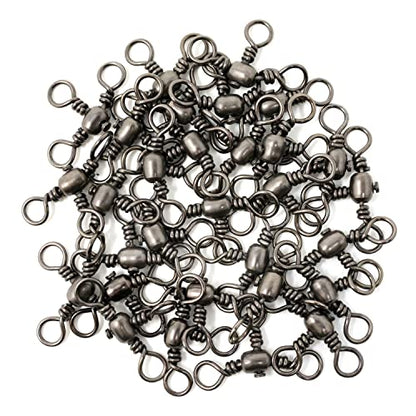 Honbay 30PCS 3# Cross Line Barrel Stainless Steel Swivels 3 Way Swivel Fishing Crossline Swivels Three Way Fishing Swivels Fishing Tackle Fishing Rig Saltwater Freshwater T-Turn Fishing Line Connector