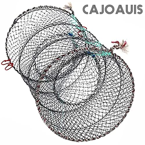 Collapsible Fishing Trap Net Cast Mesh Landing Bait Net for Crab Shrimp Minnow Crawfish Catfish - size: Large