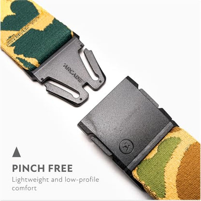 Arcade Belts A2 Adventure Camo Belt for Men and Women, Heavy Duty Stretch, Metal Free Buckle, Unisex - color: High Fives Duck Camo - Sand
