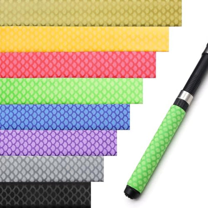 Fishing Rod Handle Wrap(Dia: 45/64", 18mm), Fish Scale Pattern Heat Shrink Wrap Grip Tape, Non-Slip, Insulated Abrasion Sleeve Shrink Tube for Fishing Rod Grip, Rod Shrink Tube, 39" (Green) - color: Green, size: Diamter:18mm"(45/64 inch)