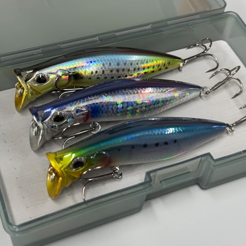9cm/13g 3pcs/Box Floating Topwater Fishing Lures Surface Popper Fishing Lure Long Casting Artificial Bait Topwater Pencil Swimbait Wobblers Flounder Sea Bass Pike - color: B