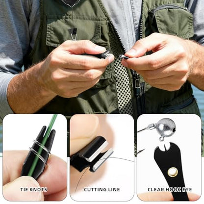 Fishing Fly Fishing Zinger Retractor, Fishing Knot Tool,Line Clipper Retractor for Fly Fishing, Freshwater Saltwater Angler Accessories Lightweight Durable Design - size: 1 Pcs+1 Single Cut