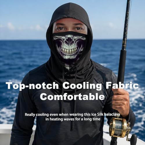 Skull Balaclava Hat for Women Men Sun UV Protection Summer Cooling Full Face Mask Cycling Hiking Fishing Outdoor Sports - color: Skull 05