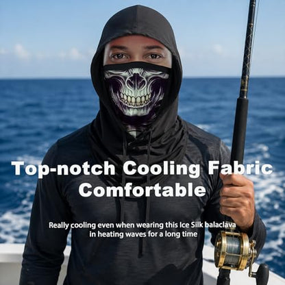 Skull Balaclava Hat for Women Men Sun UV Protection Summer Cooling Full Face Mask Cycling Hiking Fishing Outdoor Sports - color: Skull 05