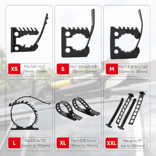 Sinoking Rubber Clamp Mount Kit Car Accessories for Offroad 4X4 parts from 1-3/8" to 4-1/2" (35mm-115mm）in Diameter