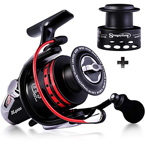 Sougayilang Fishing Reels Powerful 13+1BB Spinning Reels Ultra Smooth Reel for Saltwater or Freshwater - size: 1000