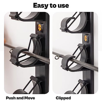 OJYDOIIIY Wall Mount Fishing Rod Holders,Horizontal/Ceiling Fishing Pole Storage Rack for Garage - color: 1 Pack, 6 Rods