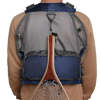 Raprance Fly Fishing Vest Backpack - Adjustable Lightweight and Quick-Dry, with 17 Pocketsfor Trout Bass Saltwate - color: Blue