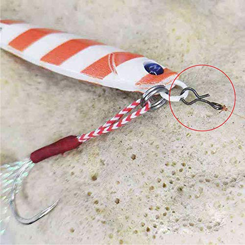 100-Pack Quick Fly Fishing Snaps Stainless Steel No Knot Fast Snaps Quick Lure Change Clips for Flies Jigs Lures - size: S - 0.2 inches (100pcs)